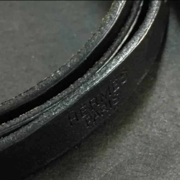 Hermes Api Black Leather Bracelet - Picture 3 of 8